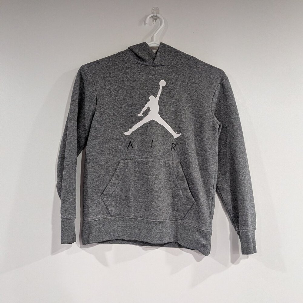 Jordan Grey Hoodie Hooded Sweatshirt Heather Grey Size Medium